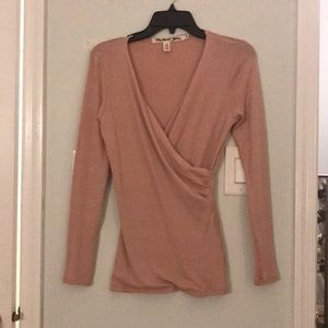 BHLDN blush wrap top